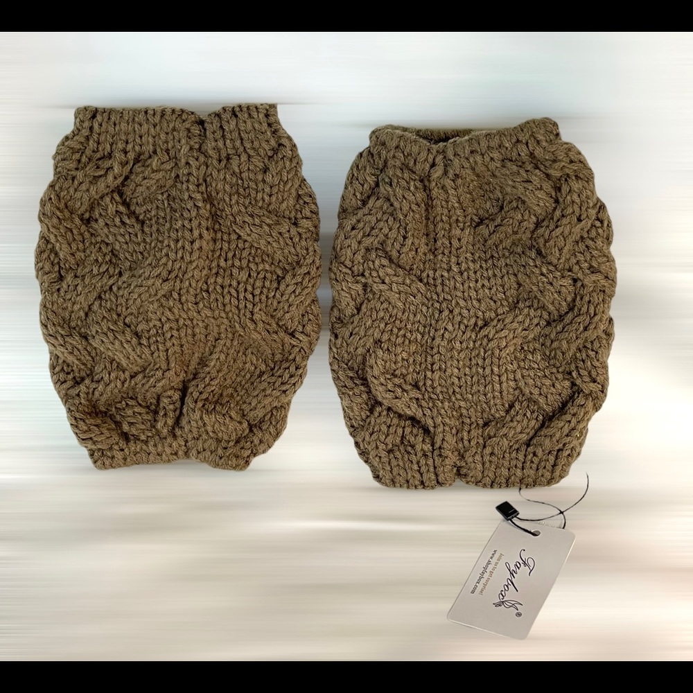 Short Women Crochet Boot Cuffs Winter Cable Knit Leg Warmers 1Pair